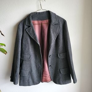 Grey wool blend vintage blazer